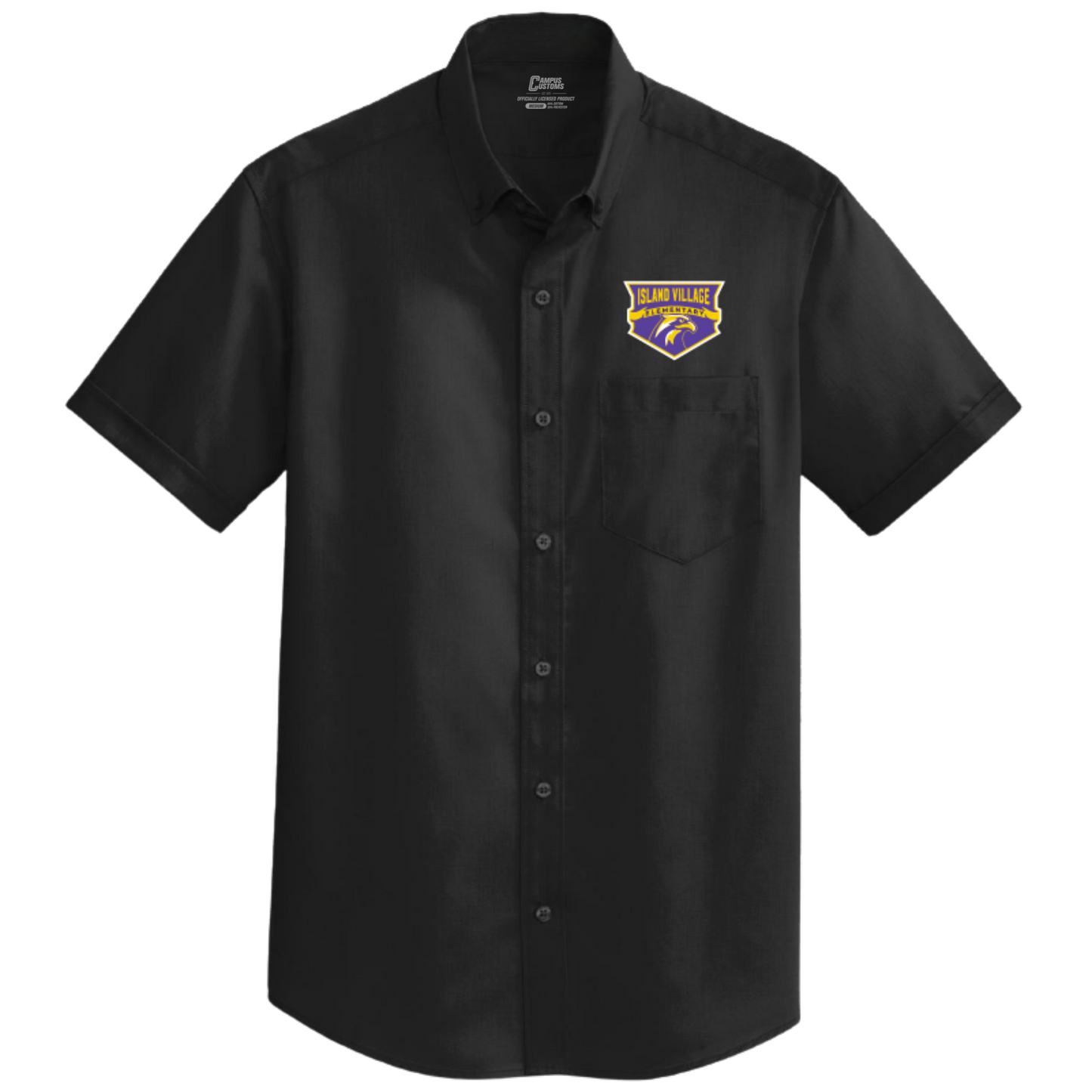 Island Village Elementary Unisex Short Sleeve Twill Shirt