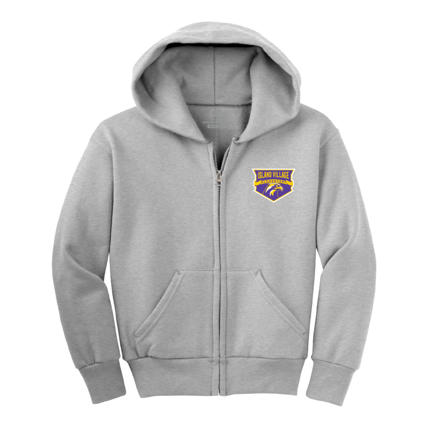 Island Village Elementary Youth Full Zip Hoodie