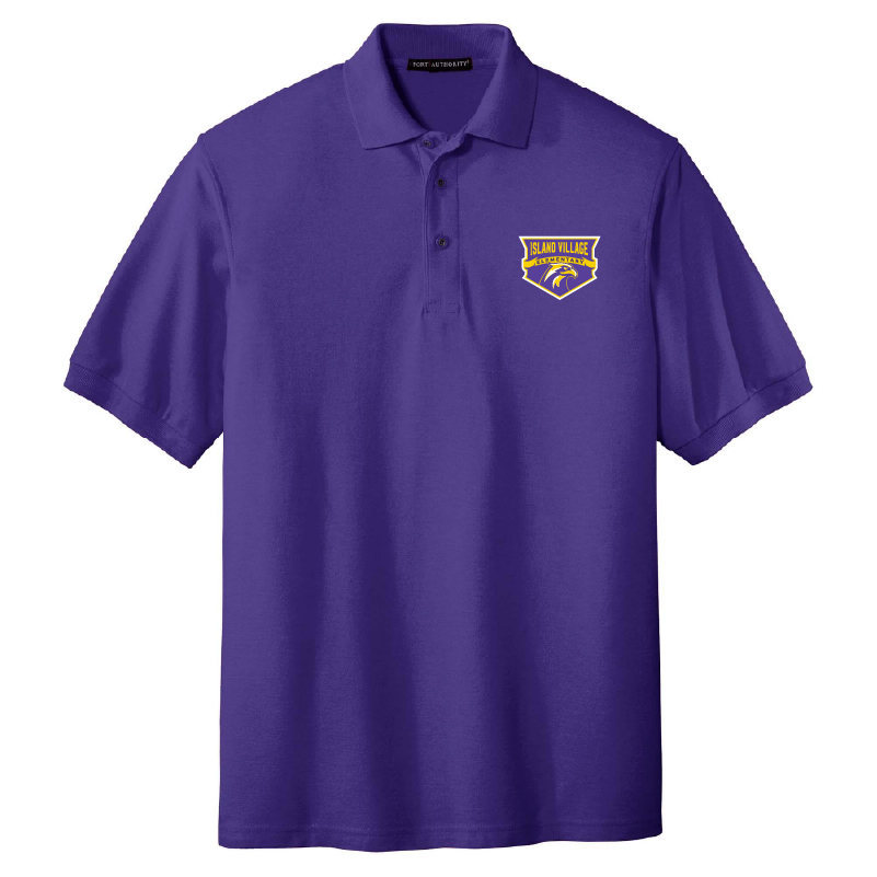 YOUTH Cotton Pique Embroidered Shield Polo