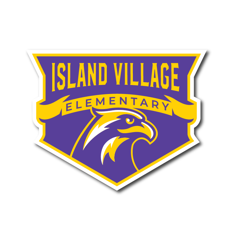 Island Village Elementary Shield Sticker
